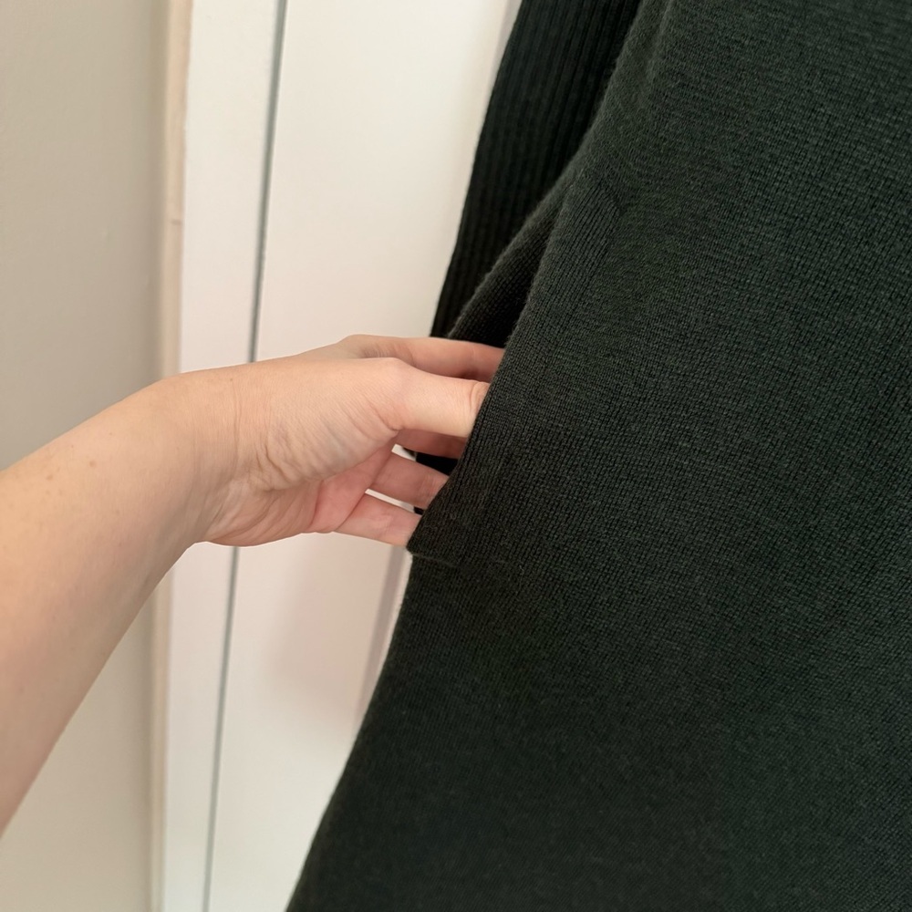 Ann Mashburn - Hadley Milano-Stitch Dress - Bottle Green Extra Fine Merino Wool - Picture 9 of 15